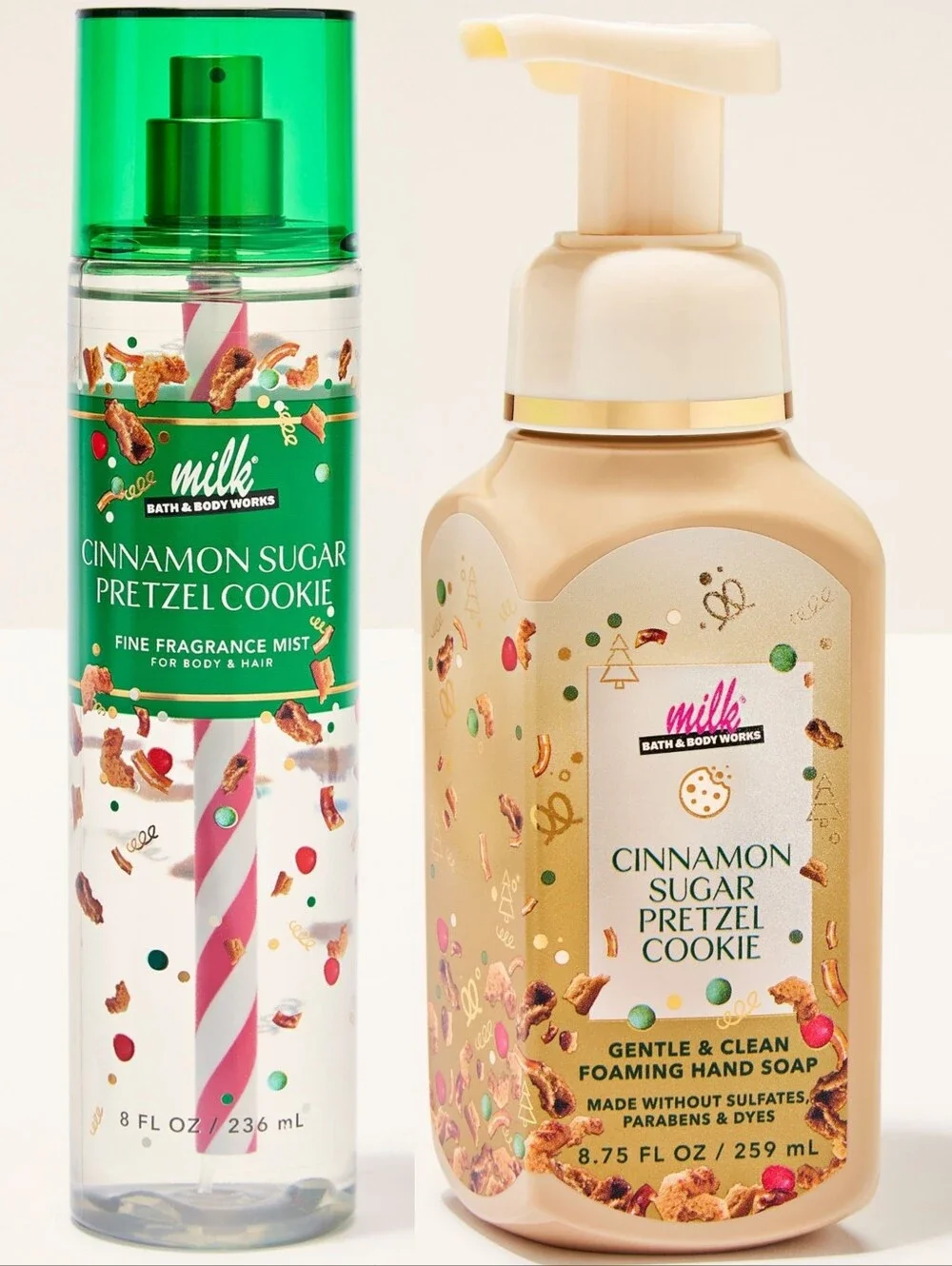 Bath & Body Works Cinnamon Sugar Pretzel Cookie Hand Soap & Fragrance Mist Set